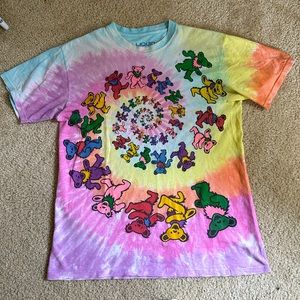 Liquid Blue Grateful Dead Tye Dye Crewneck T-shirt Spiral Bears GDM Inc 1995 M